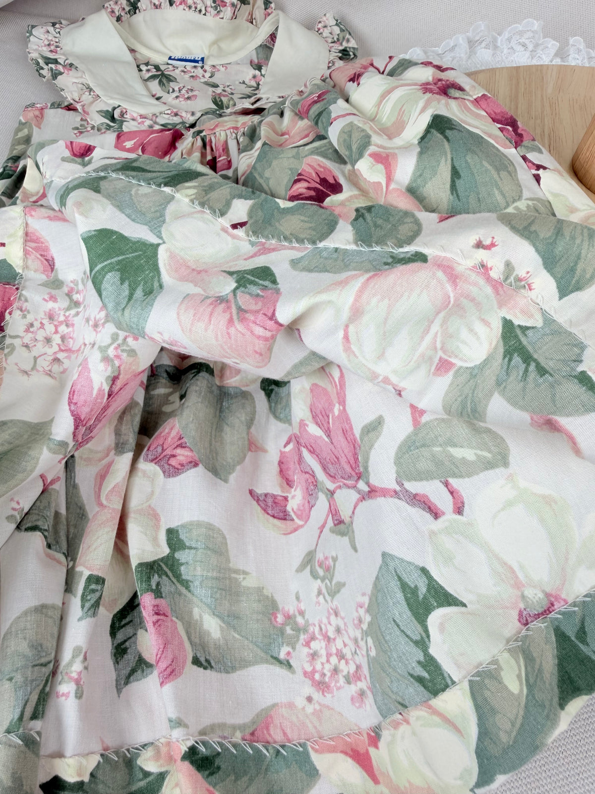 The Rosalie Garden | Vintage Thomas Floral Ruffle Dress | Dollyque