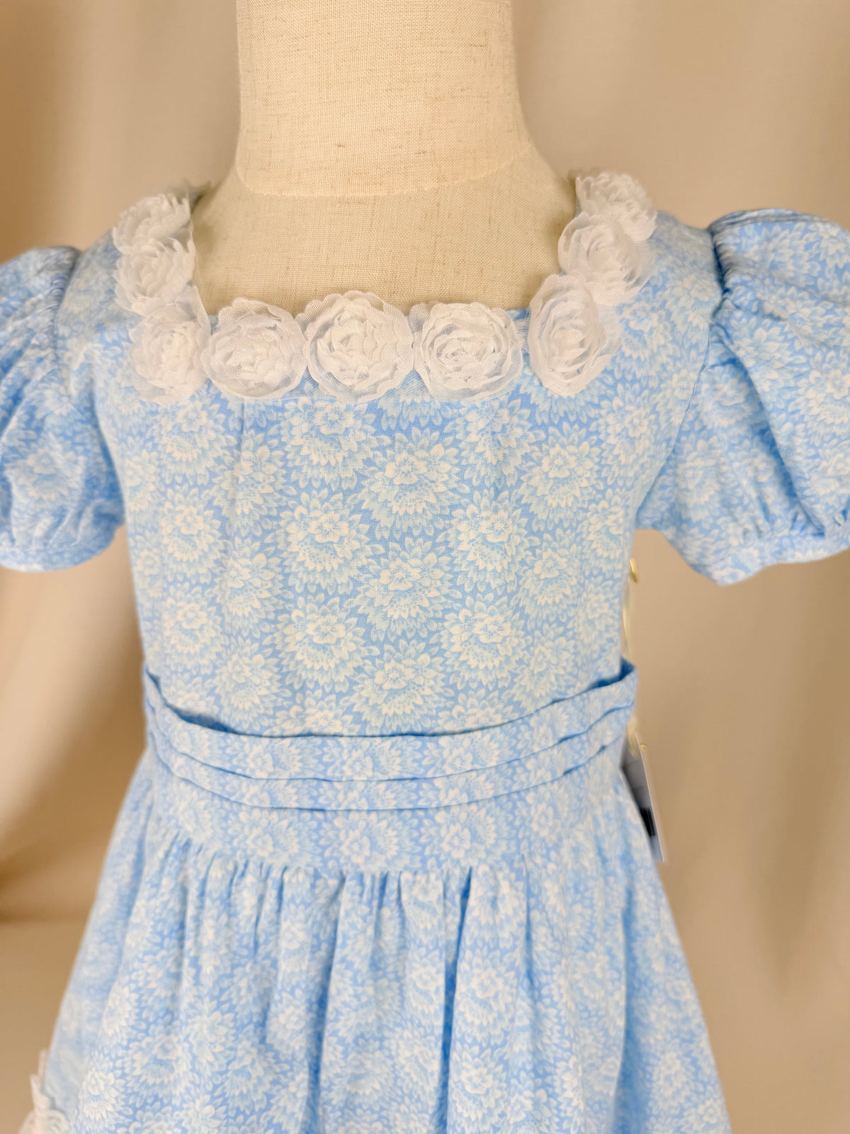 The Bluebell Rose | Vintage Blue Floral Lace Dress | Dollyque