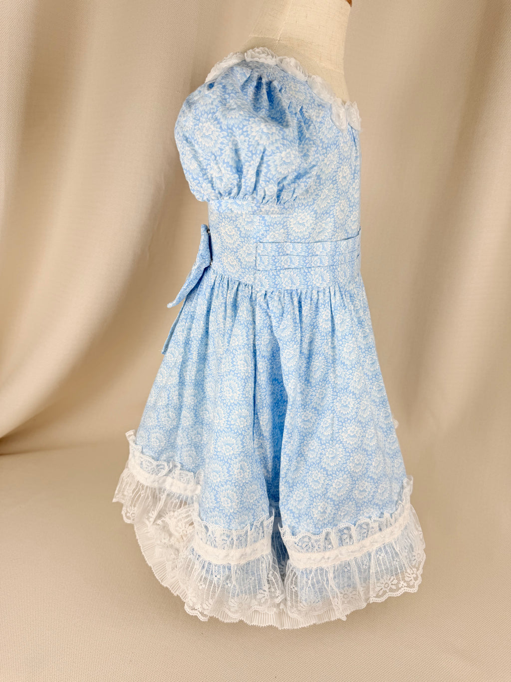 The Bluebell Rose | Vintage Blue Floral Lace Dress | Dollyque