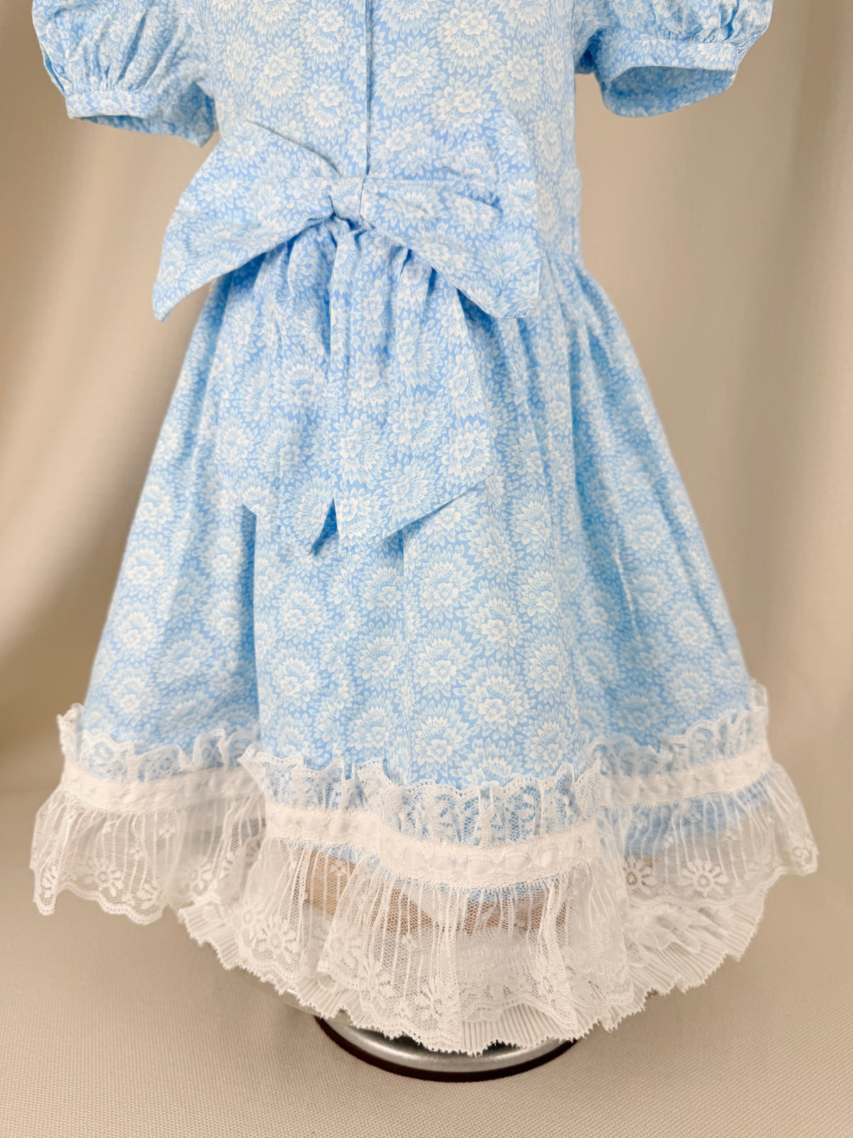 The Bluebell Rose | Vintage Blue Floral Lace Dress | Dollyque