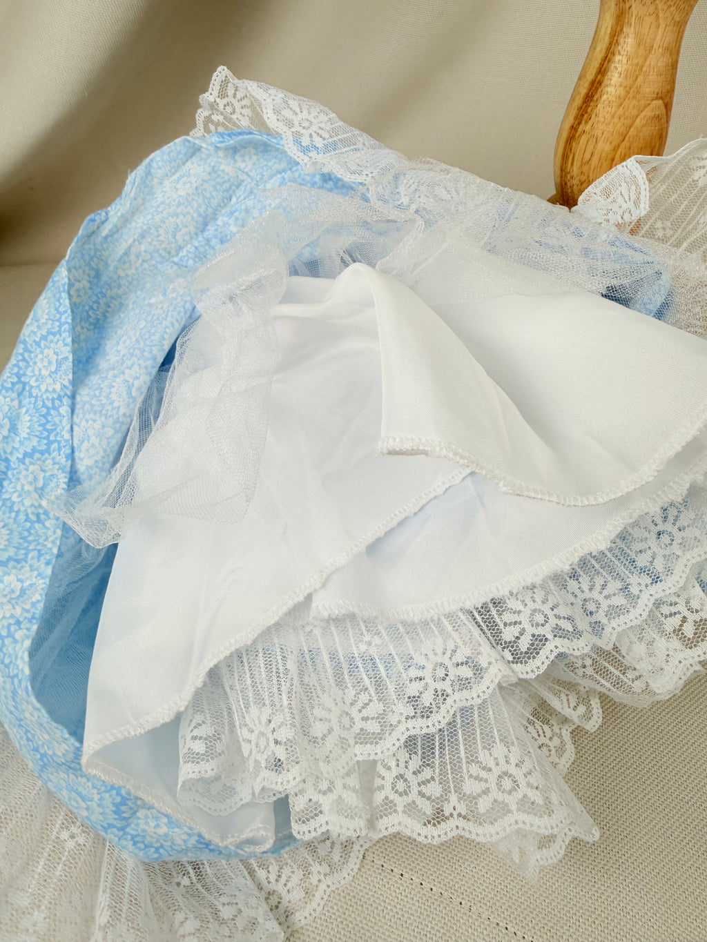 The Bluebell Rose | Vintage Blue Floral Lace Dress | Dollyque