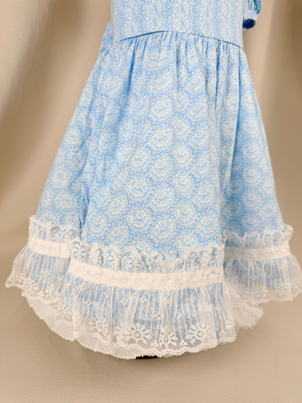 The Bluebell Rose | Vintage Blue Floral Lace Dress | Dollyque