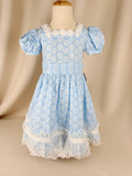 The Bluebell Rose | Vintage Blue Floral Lace Dress | Dollyque