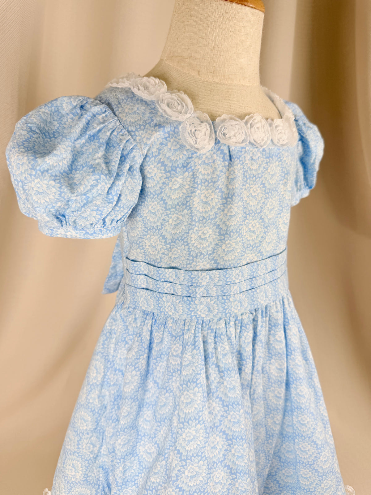The Bluebell Rose | Vintage Blue Floral Lace Dress | Dollyque