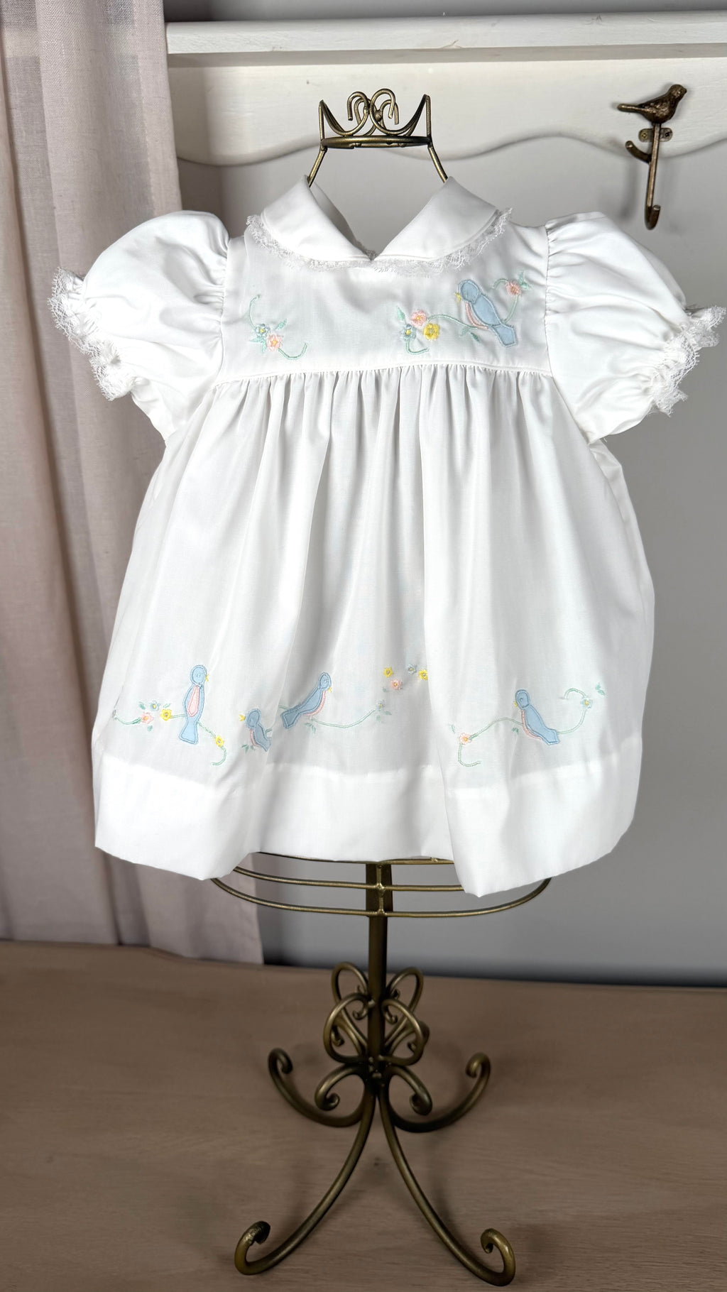 Bluebird Garden Heirloom Dress 6–9M | Dollyque
