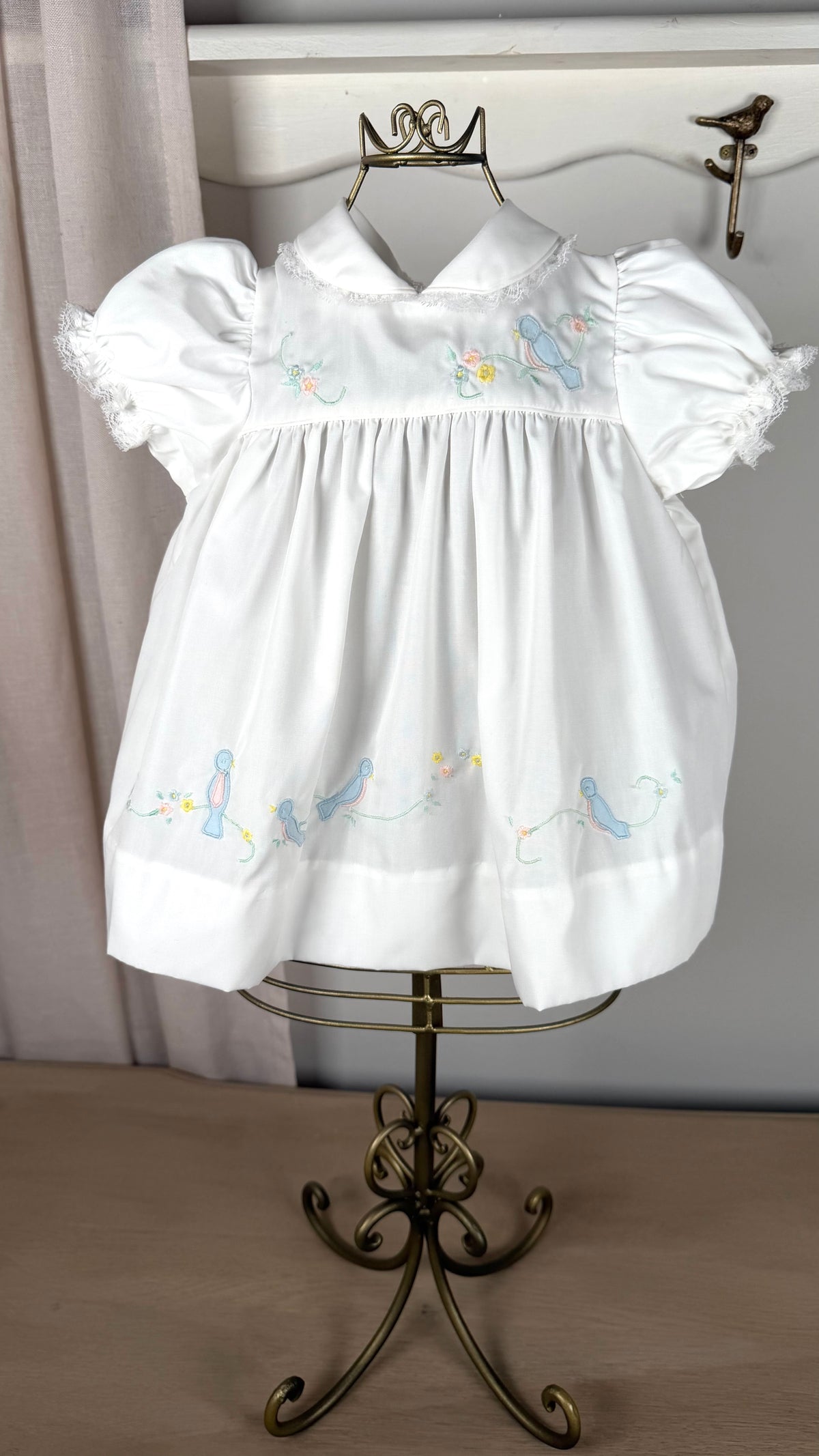 Bluebird Garden Heirloom Dress 6–9M | Dollyque